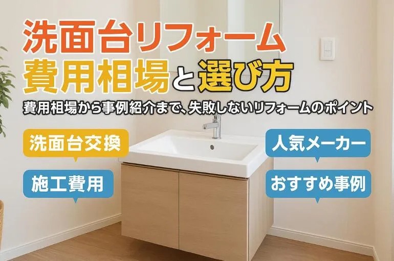 水回りのリフォーム！洗面台の費用相場と失敗しない選び方の解説！事例やおすすめ商品も紹介