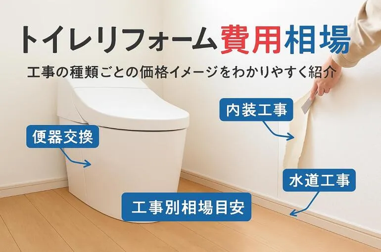 水回りトイレのリフォーム費用相場や事例を解説！セット工事の注意点と安心できる業者選び