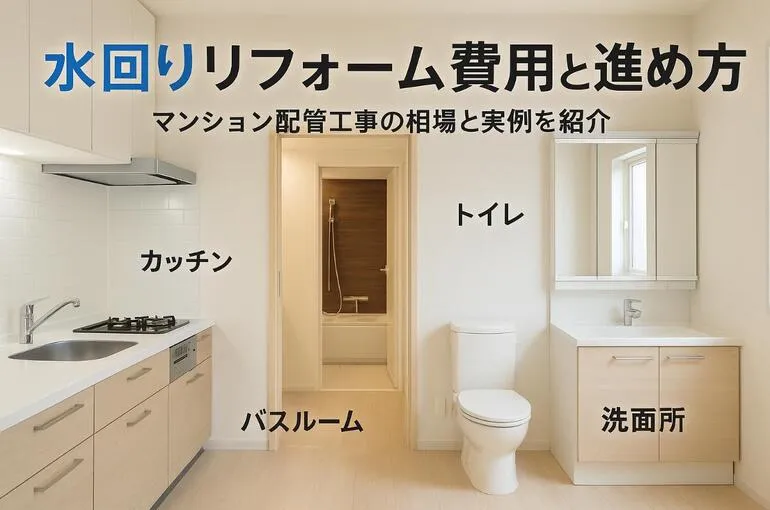 マンションの水回りリフォームの配管の費用相場と工事の進め方を徹底解説【事例付き】