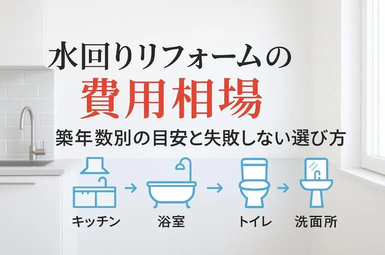 水回りリフォームのタイミングと費用相場を徹底解説｜築年数別の目安や失敗しない選び方