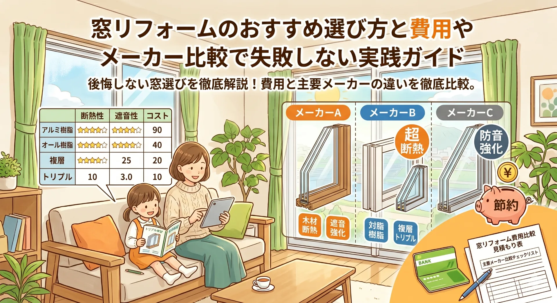 窓リフォームのおすすめ選び方と費用やメーカー比較で失敗しない実践ガイド